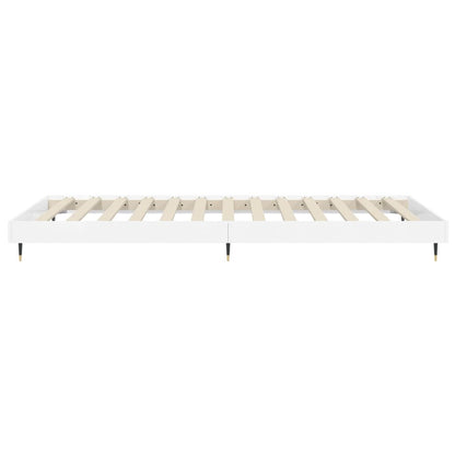 Estrutura cama 90x190 cm derivados de madeira branco brilhante