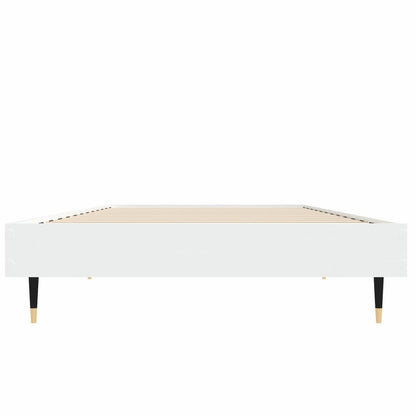 Estrutura de cama 75x190 cm derivados de madeira branco