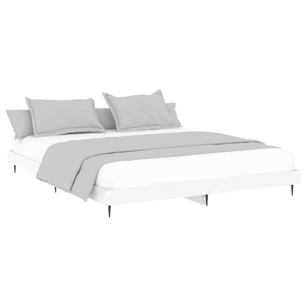 Estrutura de cama 150x200 cm derivados de madeira branco