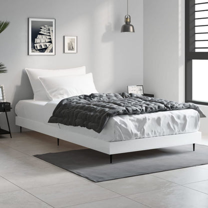 Estrutura de cama 100x200 cm derivados de madeira branco