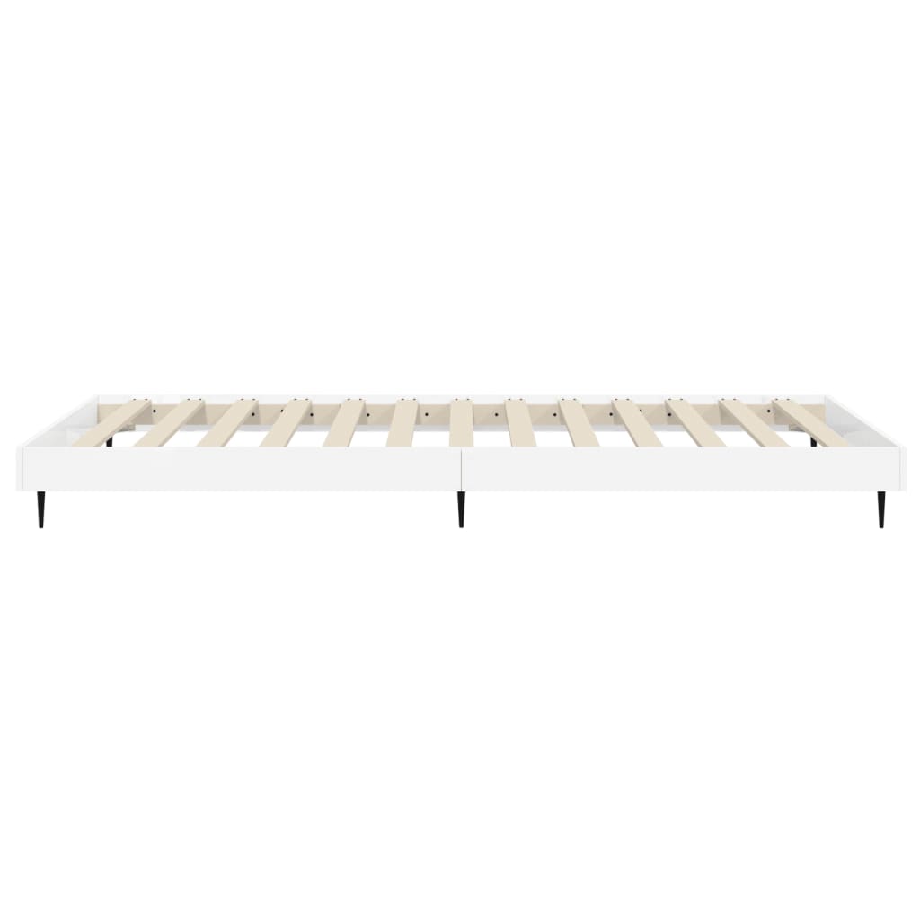 Estrutura cama 100x200 cm derivados de madeira branco brilhante