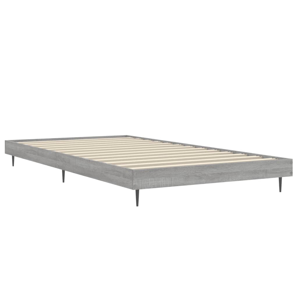 Estrutura cama 100x200 cm derivados de madeira cinzento sonoma