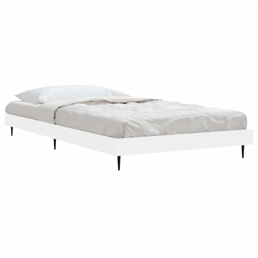 Estrutura de cama 90x200 cm derivados de madeira branco