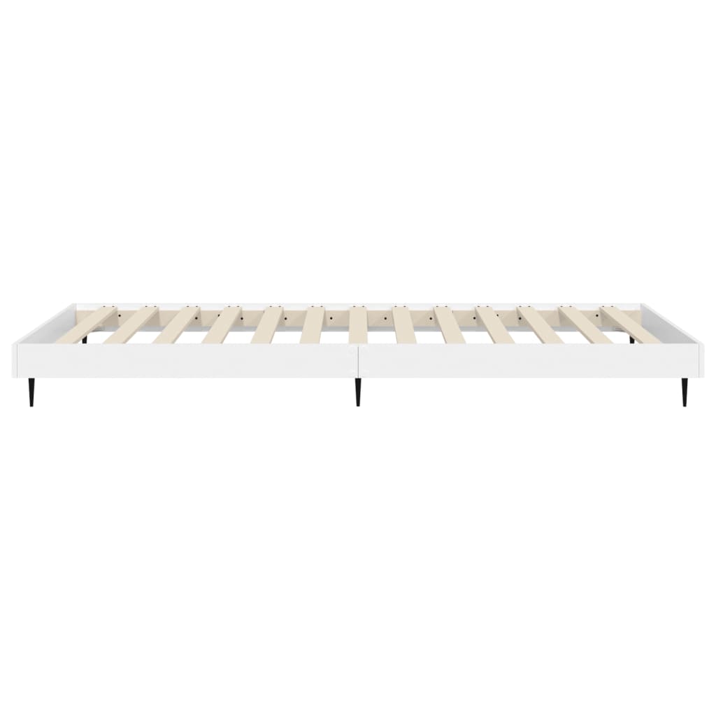 Estrutura de cama 90x200 cm derivados de madeira branco