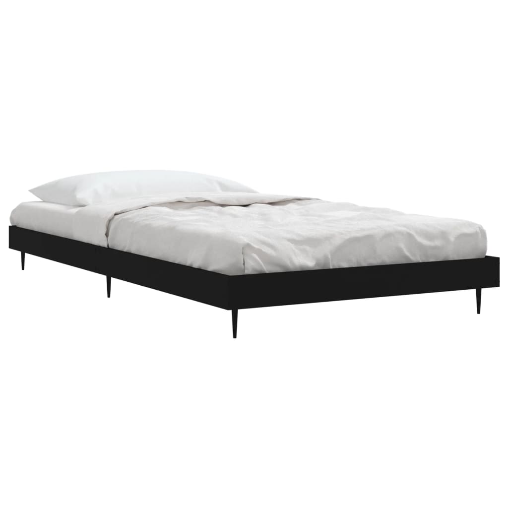 Estrutura de cama 90x200 cm derivados de madeira preto