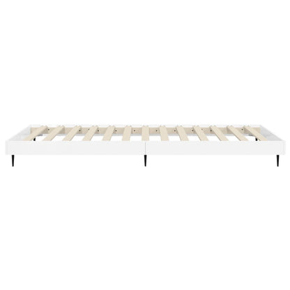 Estrutura cama 90x200 cm derivados de madeira branco brilhante