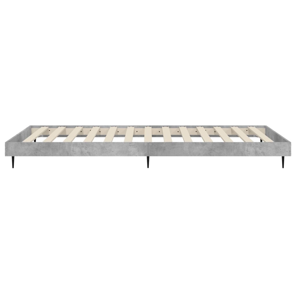 Estrutura de cama 90x200 cm derivados de madeira cinza sonoma