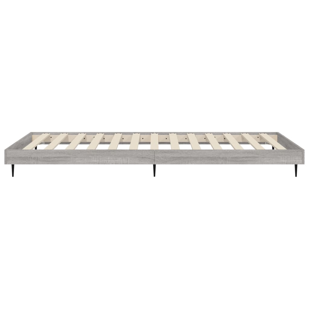 Estrutura cama 90x200 cm derivados de madeira cinzento sonoma