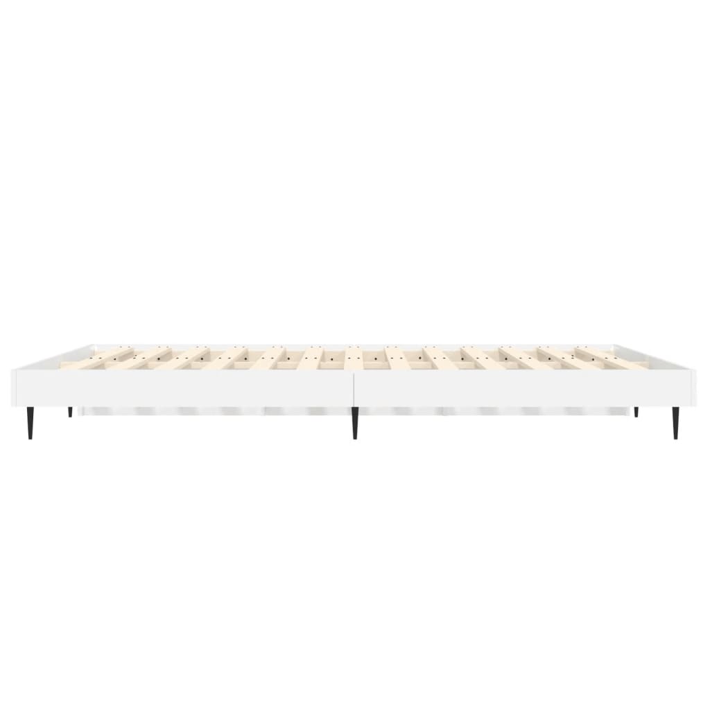 Estrutura de cama 140x190 cm derivados de madeira branco