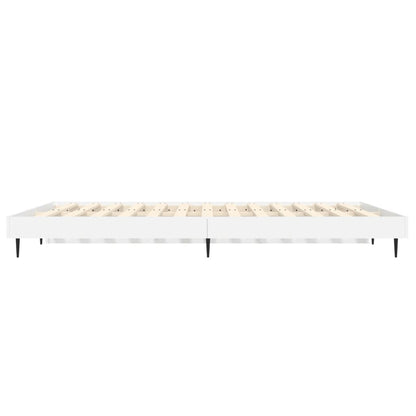 Estrutura de cama 140x190 cm derivados de madeira branco