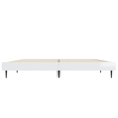 Estrutura cama 140x190 cm derivados de madeira branco brilhante