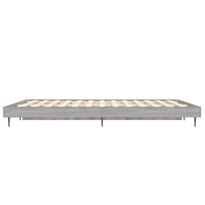 Estrutura cama 140x190 cm derivados de madeira cinzento sonoma