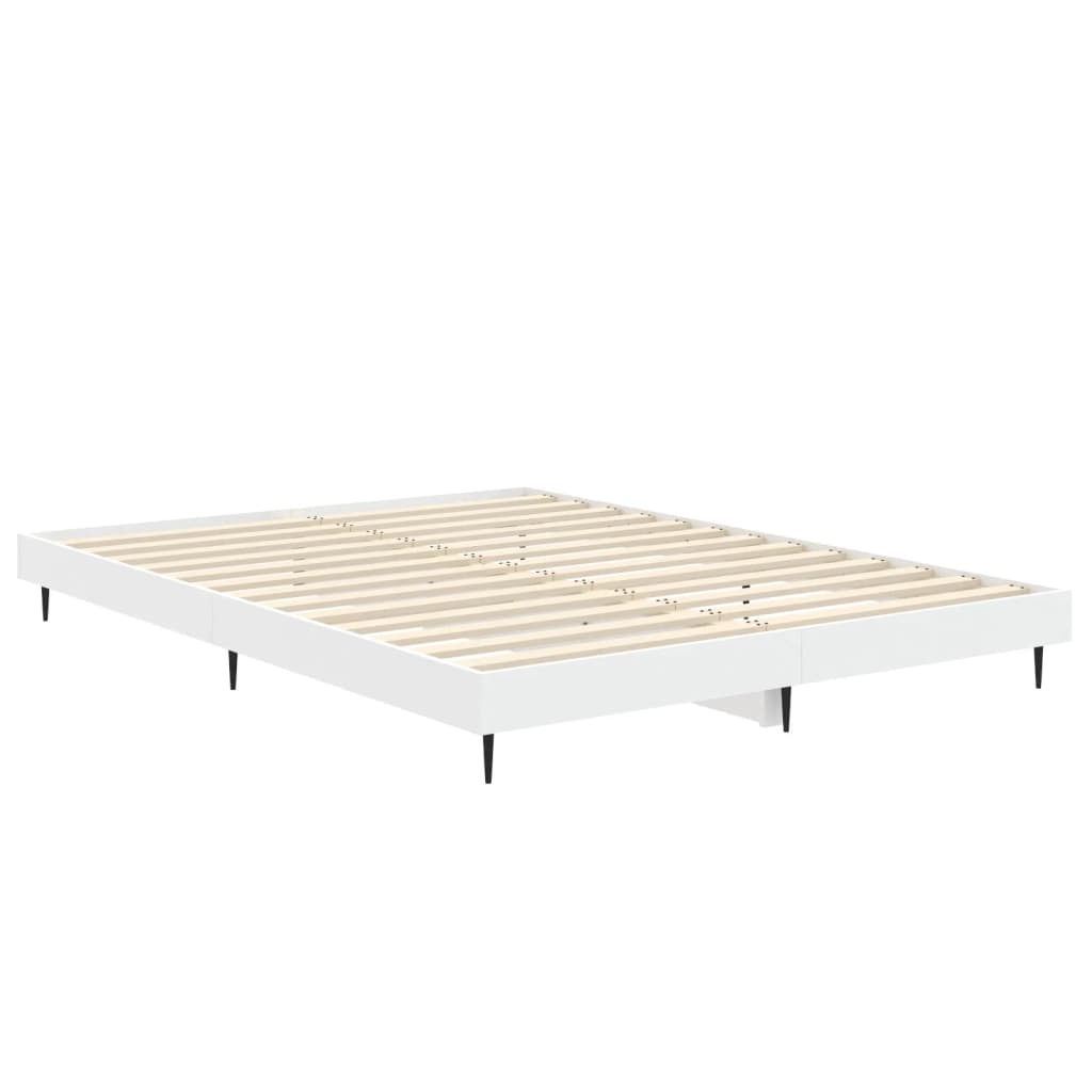 Estrutura de cama 135x190 cm derivados de madeira branco