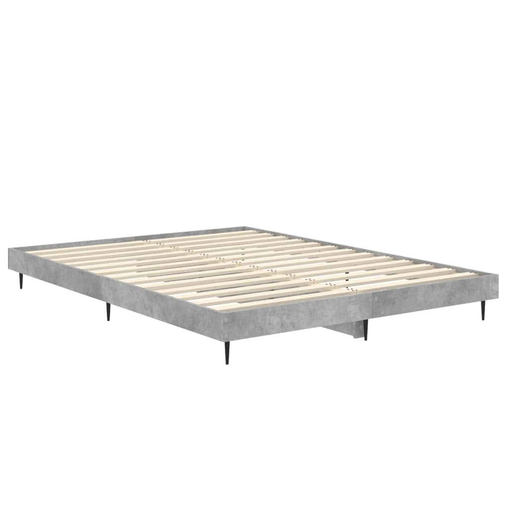 Estrutura de cama 135x190 cm derivados de madeira cinza cimento