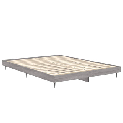 Estrutura de cama 135x190 cm derivados de madeira cinza sonoma