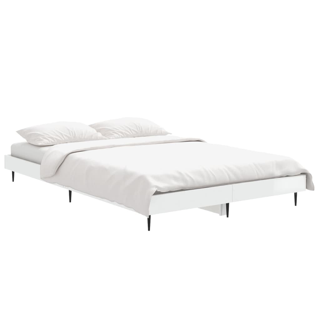 Estrutura cama 120x190 cm derivados de madeira branco brilhante