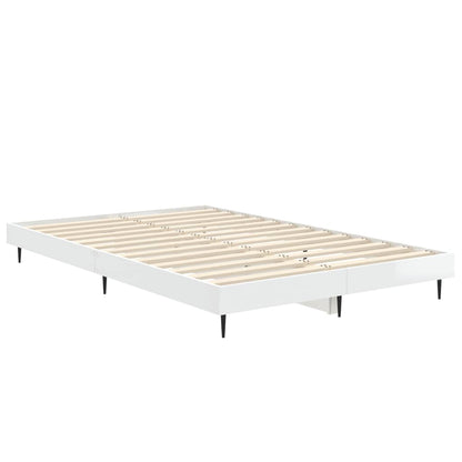 Estrutura cama 120x190 cm derivados de madeira branco brilhante