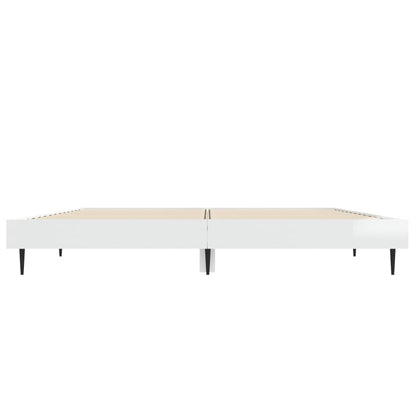 Estrutura cama 120x190 cm derivados de madeira branco brilhante