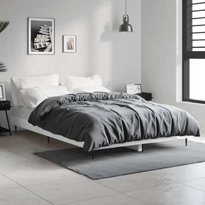 Estrutura cama 120x190 cm derivados de madeira branco brilhante