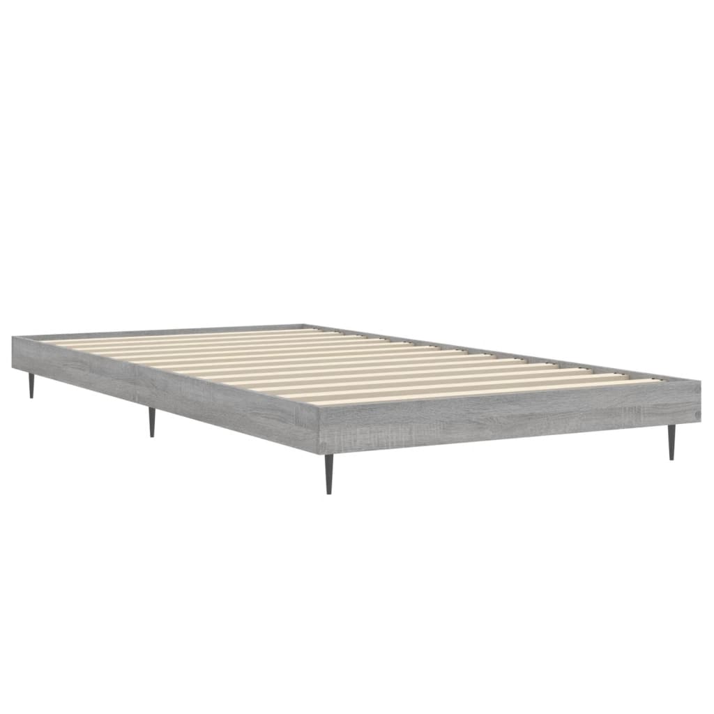 Estrutura cama 90x190 cm derivados de madeira cinzento sonoma