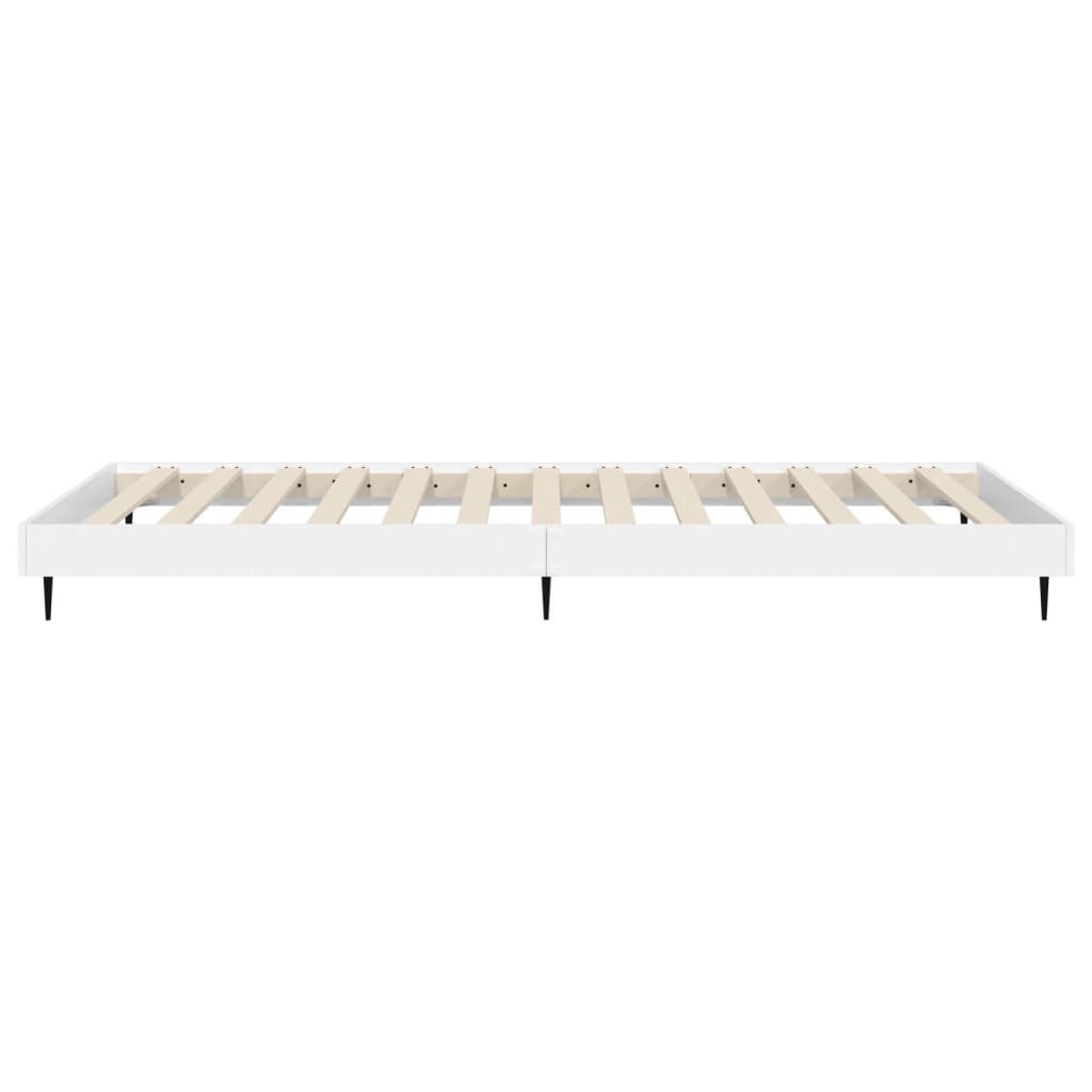 Estrutura de cama 75x190 cm derivados de madeira branco