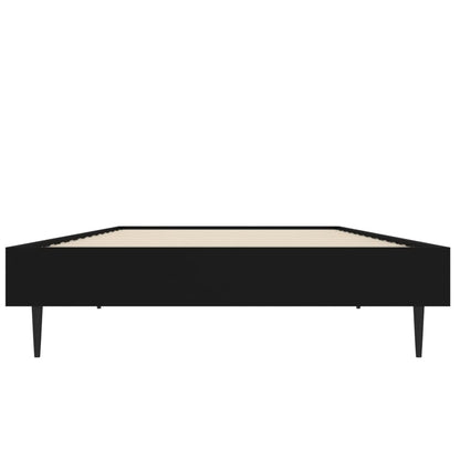 Estrutura de cama 75x190 cm derivados de madeira preto