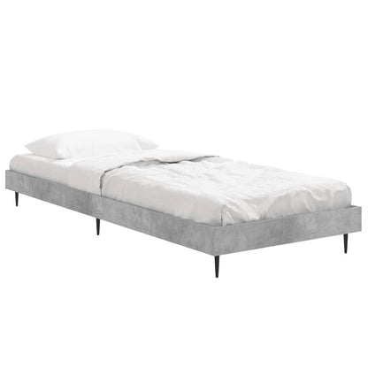 Estrutura de cama 75x190 cm derivados de madeira cinza cimento