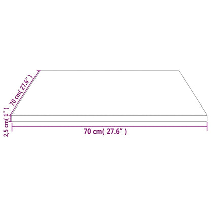 Tampo de mesa quadrado 70x70x2,5 cm pinho maciço