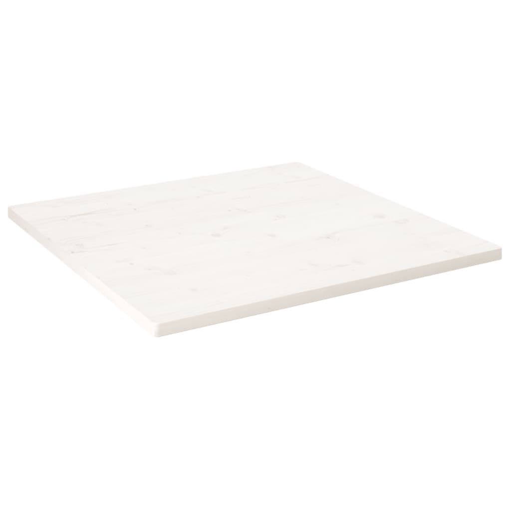 Tampo de mesa quadrado 70x70x2,5 cm pinho maciço branco