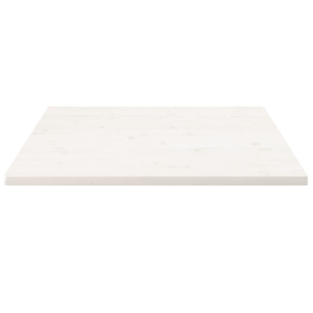 Tampo de mesa quadrado 70x70x2,5 cm pinho maciço branco