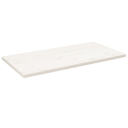 Tampo de mesa retangular 100x50x2,5 cm pinho maciço branco