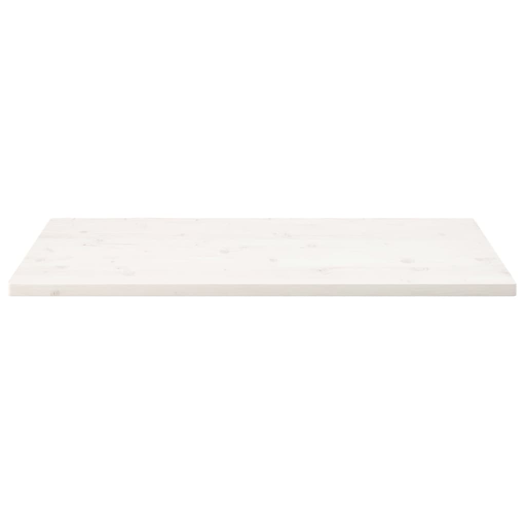 Tampo de mesa retangular 100x50x2,5 cm pinho maciço branco