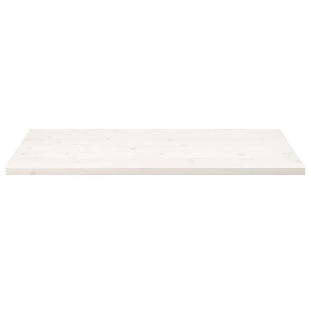 Tampo de mesa retangular 110x55x2,5 cm pinho maciço branco