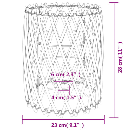 Abajur de candeeiro Ø23x28 cm vime