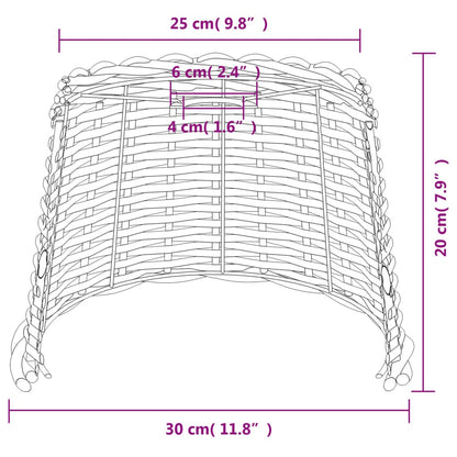 Abajur de teto Ø30x20 cm vime branco