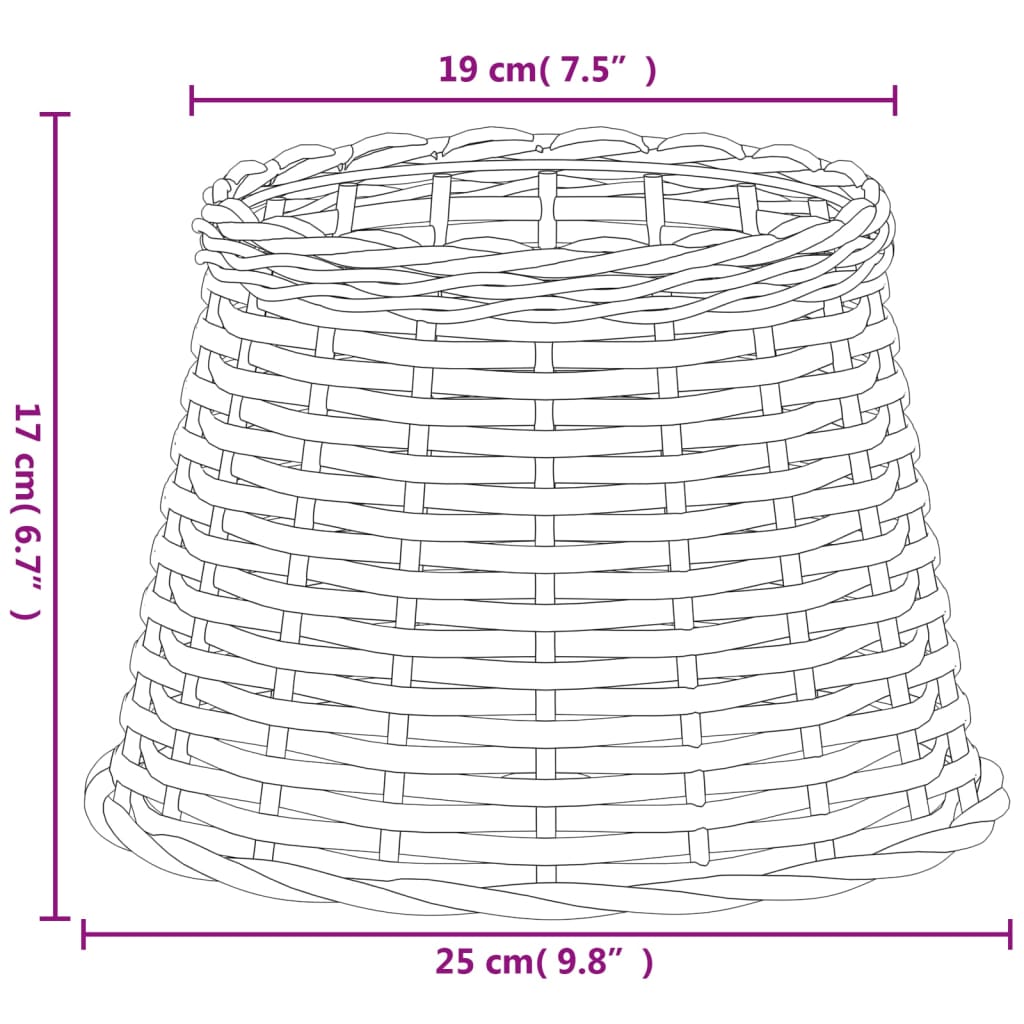 Abajur Ø25x17 cm vime branco