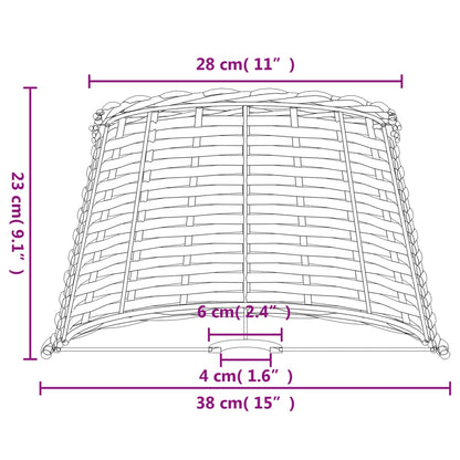 Abajur Ø38x23 cm vime branco