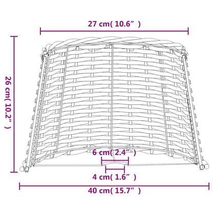 Abajur Ø40x26 cm vime branco