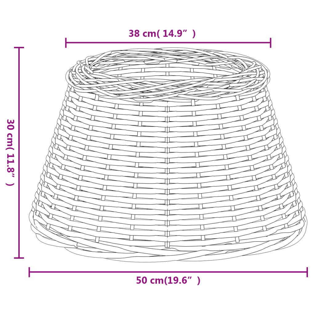 Abajur Ø50x30 cm vime branco