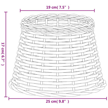 Abajur Ø25x17 cm vime castanho