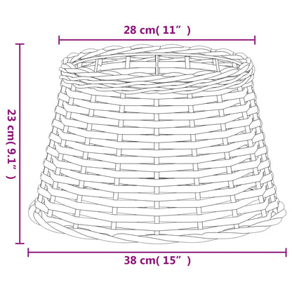 Abajur Ø38x23 cm vime castanho