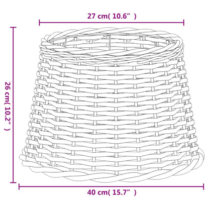 Abajur Ø40x26 cm vime castanho