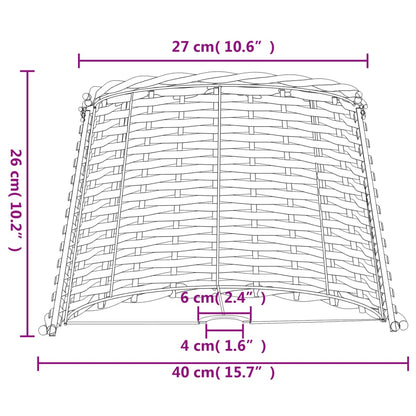 Abajur Ø40x26 cm vime castanho