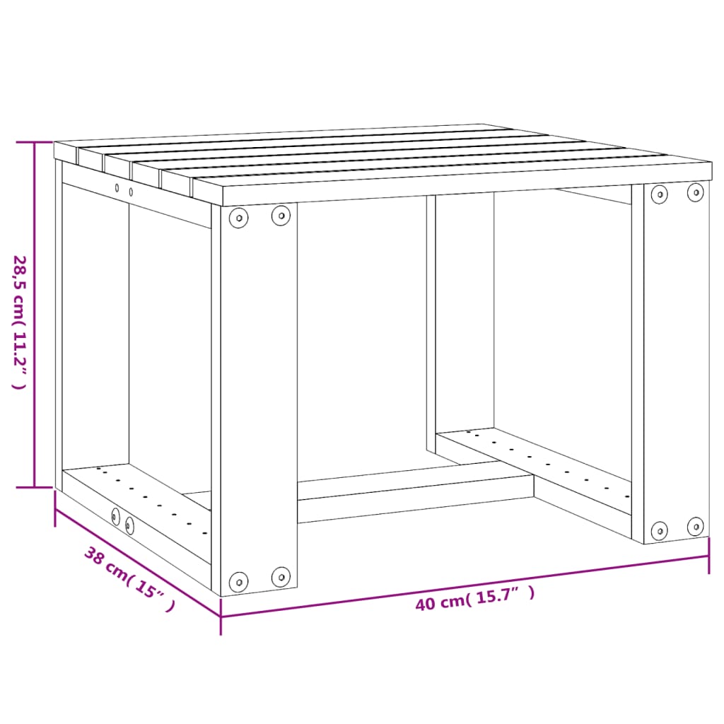 Espreguiçadeiras 2 pcs com mesa madeira de pinho maciça