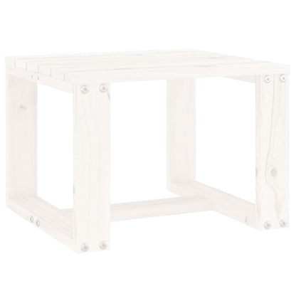 Espreguiçadeiras 2 pcs com mesa pinho maciço branco