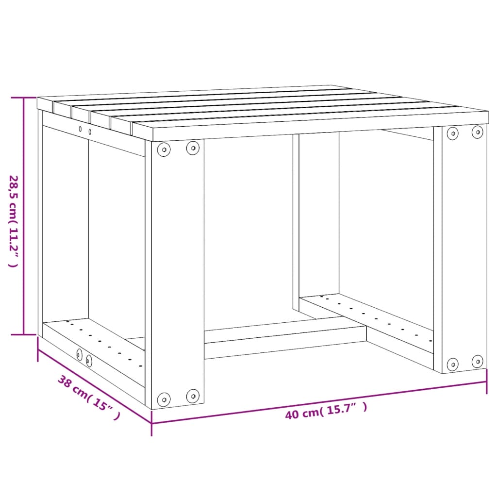 Espreguiçadeiras 2pcs com mesa cinzento madeira de pinho maciça