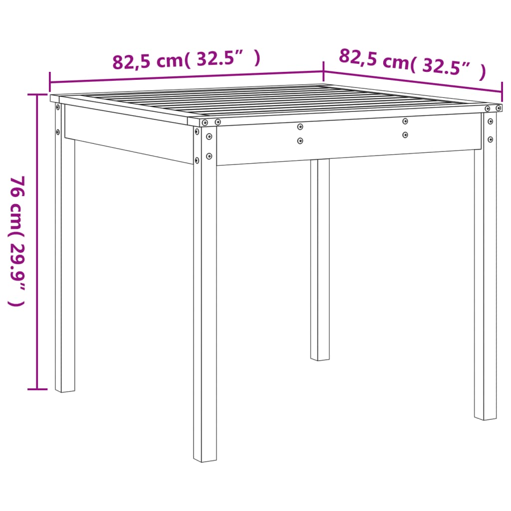 3 pcs conjunto de bistrô para jardim madeira de douglas maciça