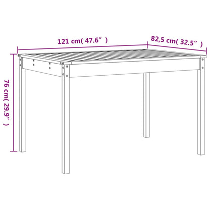 5 pcs conj. de jantar p/ jardim madeira de pinho maciça branco