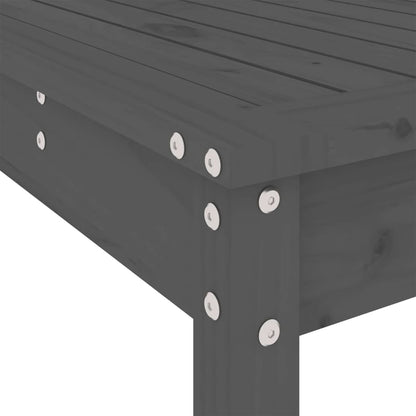 7 pcs conjunto de bar para jardim pinho maciço cinzento