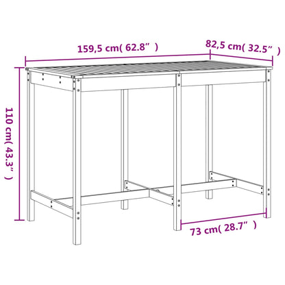 7 pcs conjunto de bar para jardim madeira de douglas maciça